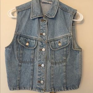 Vintage cropped denim vest